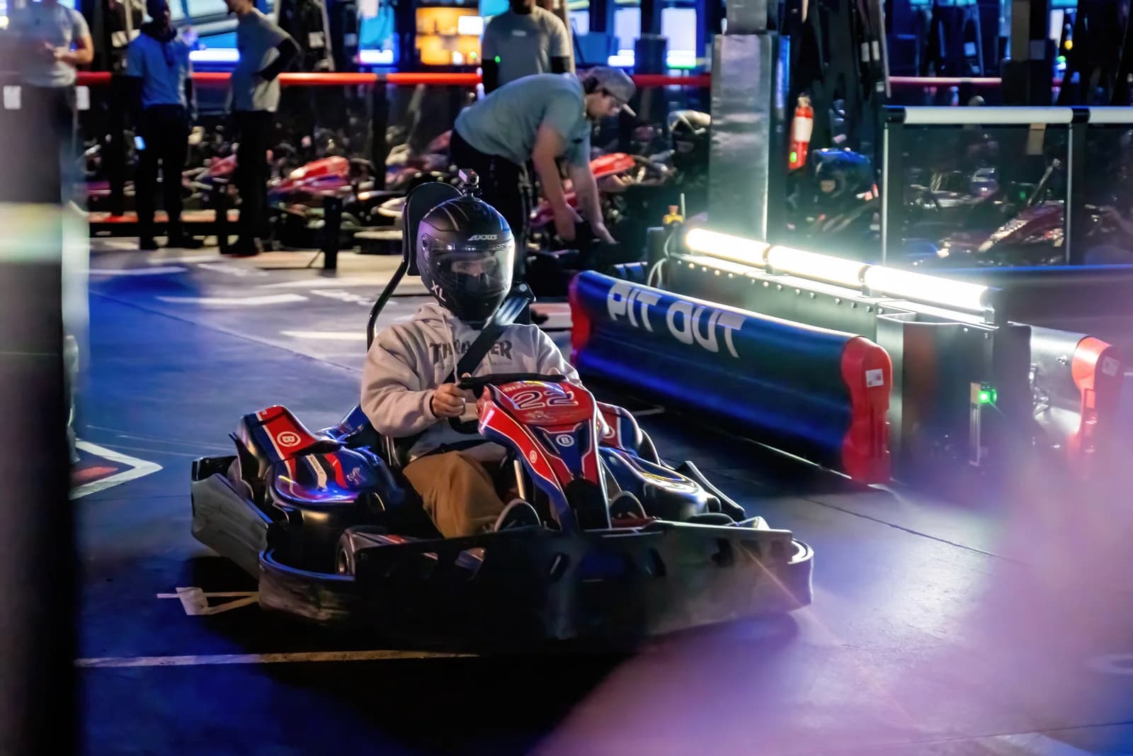 Racing action